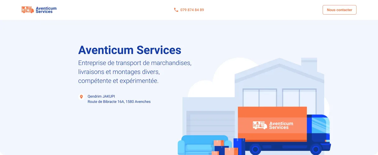 Aventicum Services website home page