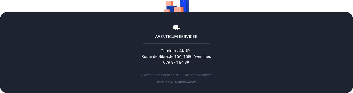 Aventicum Services website contact section